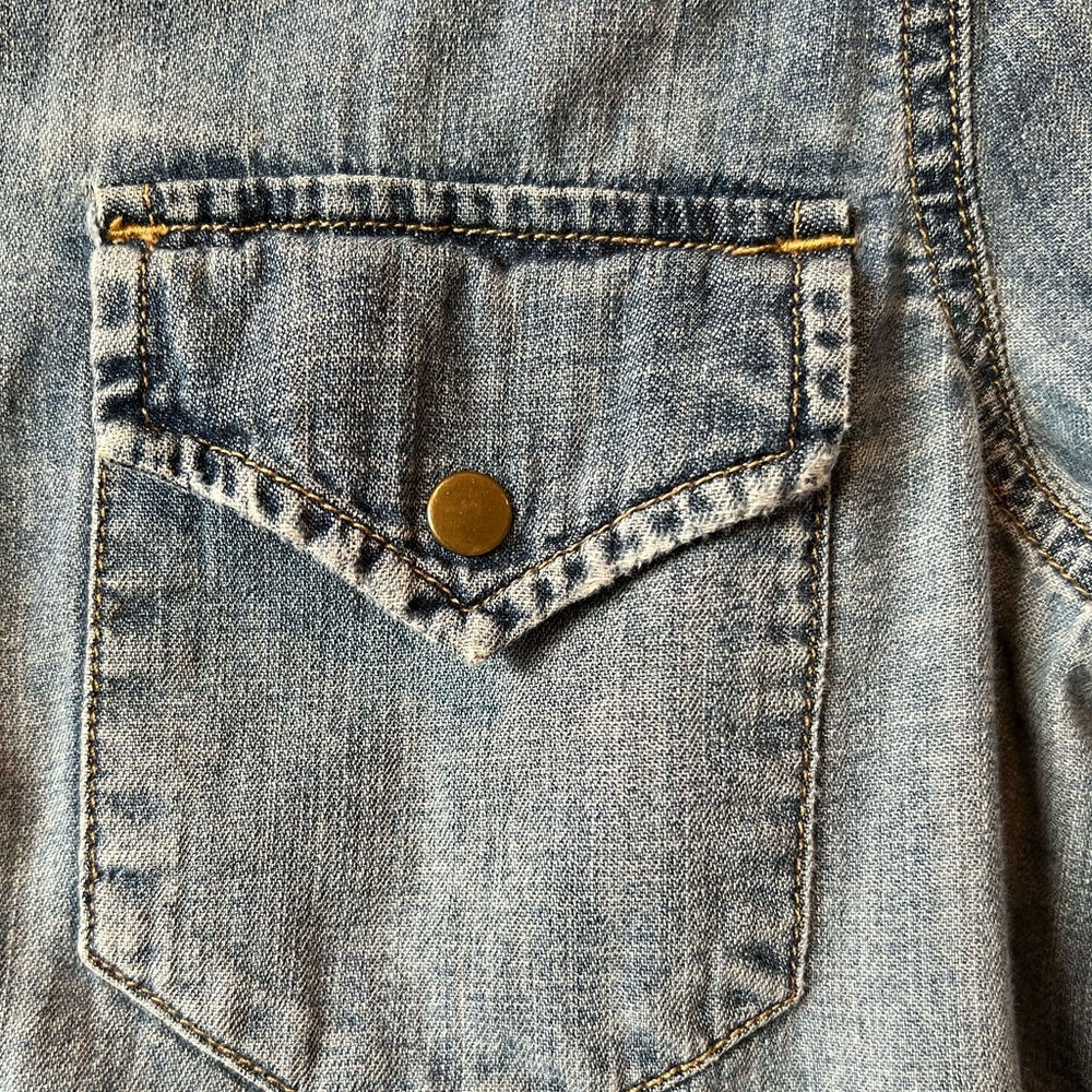 Madewell western denim button down size S - Picture 7 of 15